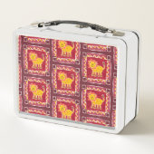 Personalisierte Lion Collage Print Lunch Box (Rückseite)