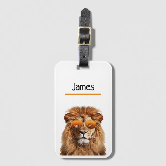 Personalisierte Lion Gepäckanhänger (Vorderseite Vertikal)