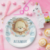 Personalisierte Lion Illustration Pappteller (Party)