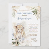 Personalisierte Lion Prince Baby Dusche Einladung (Vorderseite)