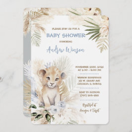 Personalisierte Lion Prince Baby Dusche Einladung