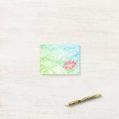 Personalisierte Lippen auf Marmor Post-it Klebezettel (Auf Schreibtisch)