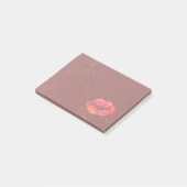 Personalisierte Lippen auf Marmor Post-it Klebezettel (angewinkelt)