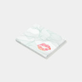 Personalisierte Lippen auf Marmor Post-it Klebezettel (angewinkelt)