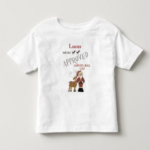 PERSONALISIERTE Liste der zugelassenen Weihnachtsm Kleinkind T-shirt
