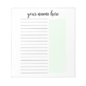 Personalisierte Liste von Notepad ausführen Notizblock (Vorderseite)