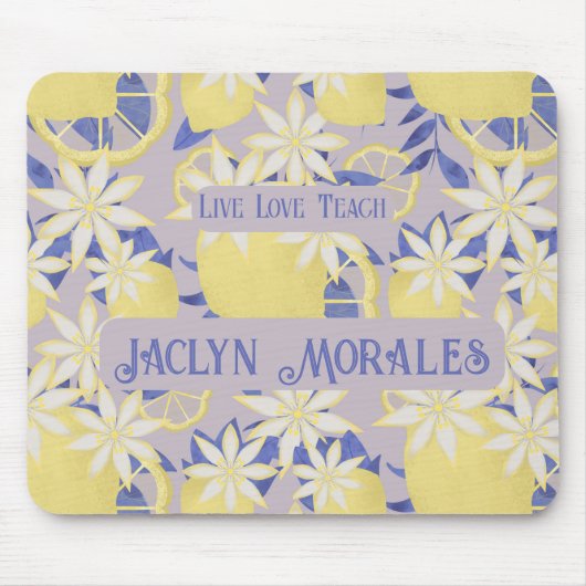 Personalisierte Live-Liebe Teach Wasserfarben Lemo Mousepad (Vorne)