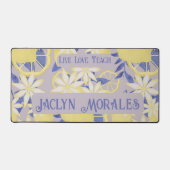 Personalisierte Live-Liebe Teach Wasserfarben Lemo Schreibtischunterlage (Vorderseite)