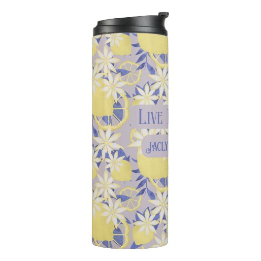 Personalisierte Live-Liebe Teach Wasserfarben Lemo Thermosbecher (Nach links gedreht)