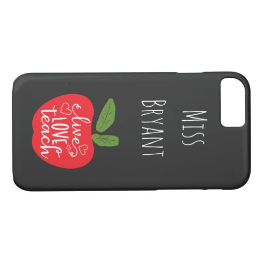 Personalisierte LiveLiebe unterrichten Case-Mate iPhone Hülle (Rückseite (Horizontal))