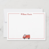 Personalisierte LKW-Bodenbeläge, Jungen, rot Dankeskarte (Vorderseite)