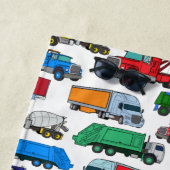 Personalisierte LKW-Illustrationen im Cartoon Strandtuch (Beispiel)