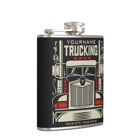 Personalisierte LKWing 18 Rad BIG RIG LKW  Flachmann (Rechts)