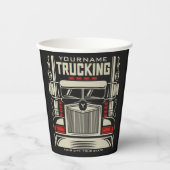 Personalisierte LKWing 18 Rad BIG RIG LKW Pappbecher (Vorderseite)