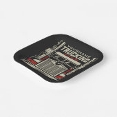 Personalisierte LKWing 18 Rad BIG RIG LKW Pappteller (Gewinkelt)