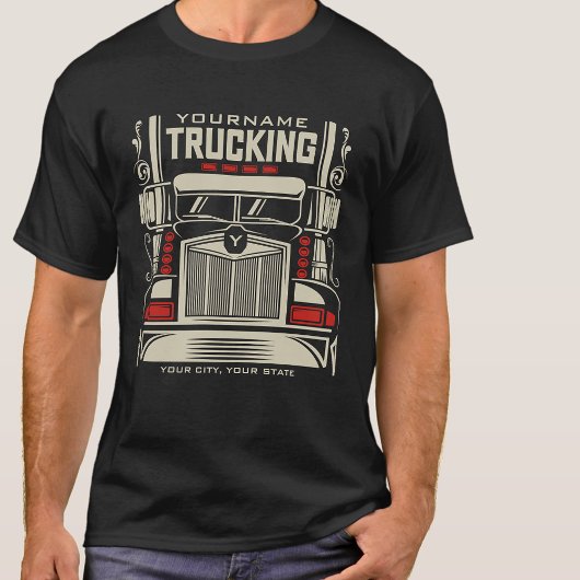 Personalisierte LKWing 18 Rad BIG RIG LKW T-Shirt