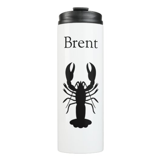 Personalisierte LOBSTER-Reiseroute Thermosbecher (Vorderseite)