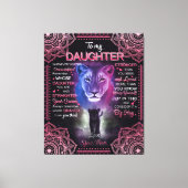 Personalisierte Löcher zu meiner Tochter aus deine Leinwanddruck (Vorderseite)