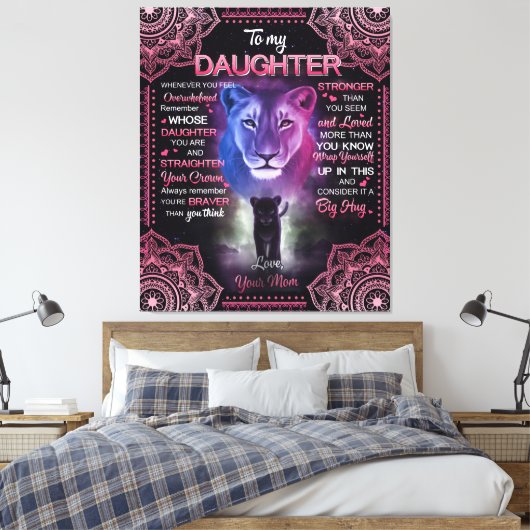 Personalisierte Löcher zu meiner Tochter aus deine Leinwanddruck (Insitu (Schlafzimmer))