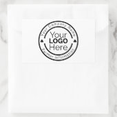 Personalisierte Logo-Briefmarke für kundenspezifis Rechteckiger Aufkleber (Tasche)
