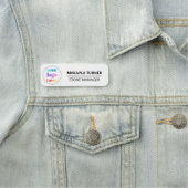 Personalisierte Logo-Mitarbeiter-Magnet- oder Sich Namensschild (Beispiel)