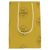 Personalisierte Logo-Muster-Mittlere Geschenktasch Mittlere Geschenktüte (Rückseite)