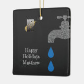 Personalisierte Logo-Plumbing Handyman-Builder Keramikornament (Links)