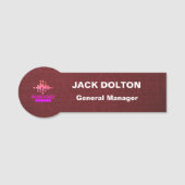 Personalisierte Logo-Tag für Mitarbeiter Namensschild (Vorderseite)