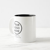 Personalisierte Logo-Tasse für Unternehmen Zweifarbige Tasse (Vorderseite Links)