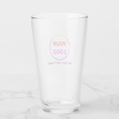 Personalisierte Logo- und Text-Biergläser Glas (Rückseite)