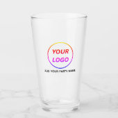 Personalisierte Logo- und Text-Biergläser Glas (Vorderseite)