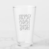 Personalisierte Logo- und Text-Biergläser Glas (Rückseite)