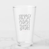 Personalisierte Logo- und Text-Biergläser Glas (Rückseite)