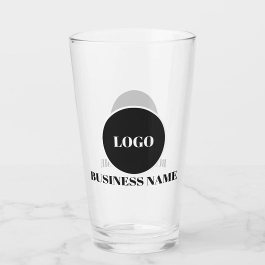Personalisierte Logo- und Textgläser Glas (Rückseite)