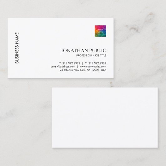 Personalisierte Logo-Vorlage Beruflich Visitenkarte (Vorne/Hinten)