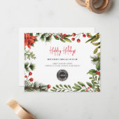 Personalisierte Logo-Weihnachtskarte Mitteilungskarte (Vorderseite/Rückseite Beispiel)