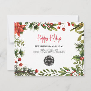 Personalisierte Logo-Weihnachtskarte Mitteilungskarte