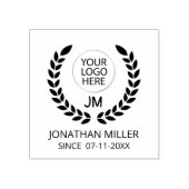 Personalisierte Logoinitialen Monogram Gummistempel (Prägung)