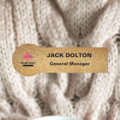 Personalisierte Logomarke für Mitarbeiter in Silbe Namensschild