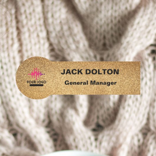 Personalisierte Logomarke für Mitarbeiter in Silbe Namensschild