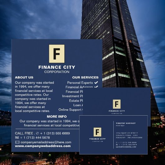 Personalisierte Logos, Berufliches Business & Fina Visitenkarte