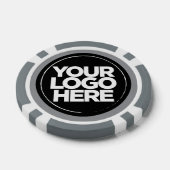 Personalisierte Logos und Coole Texte grau Pokerchips (Einzeln)