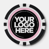 Personalisierte Logos und Coole Textpaare Rosa Pokerchips (Vorderseite)