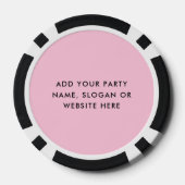 Personalisierte Logos und Coole Textpaare Rosa Pokerchips (Rückseite)