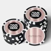 Personalisierte Logos und Niedliche Texte Rosa Pokerchips (Stapel)