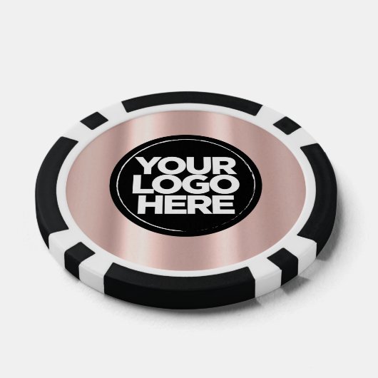 Personalisierte Logos und Niedliche Texte Rosa Pokerchips (Einzeln)