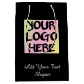 Personalisierte Logos und Papiertücher Mittlere Geschenktüte (Vorderseite)