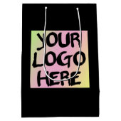 Personalisierte Logos und Papiertücher Mittlere Geschenktüte (Rückseite)