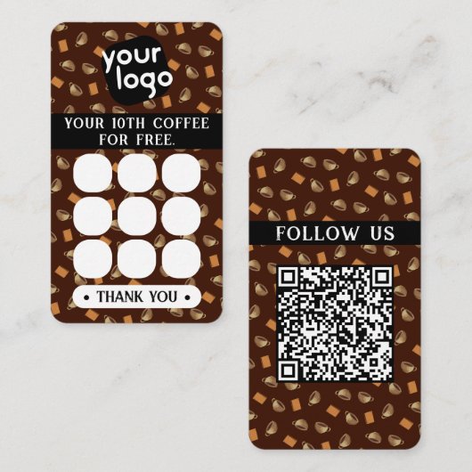 Personalisierte Logos und QR-Code Visitenkarte (Vorne/Hinten)