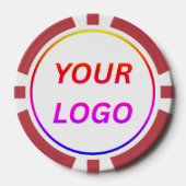 Personalisierte Logos und Text Cool Red Poker Chip (Vorderseite)